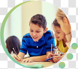 School - Children Studying Together In Classroom Transparent PNG