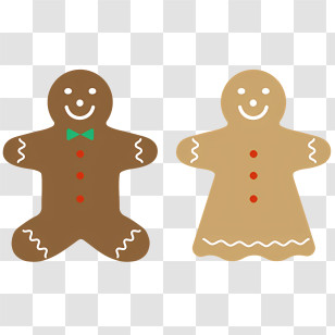 Cartoon Image - Gingerbread Figures For Christmas Transparent PNG