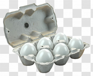 Egg Carton - Carton Of White Eggs Transparent PNG