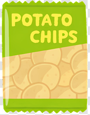 Potato Chips Bag - Green Pack Of Crispy Potato Chips Transparent PNG