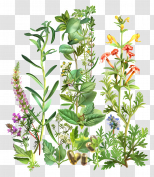Number 1 - Collection Of Various Herbs Transparent PNG