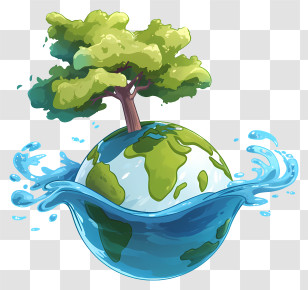 World Environment Day - Melting Earth Illustration Transparent PNG