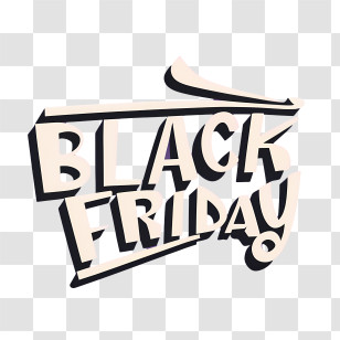 Black Friday - Black Friday Shopping Promotion Text Transparent PNG