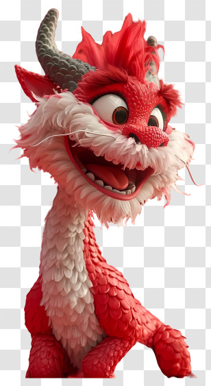 Eastern Dragon - Red Dragon Cartoon Character Transparent PNG