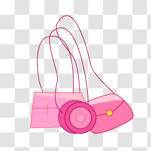 Icon - Pink Handbag And Camera Bag Transparent PNG