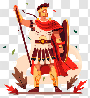 Romulus - Roman Soldier Illustration Transparent PNG