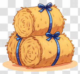Hay Bale - Hay Bales Tied With Ribbons Transparent PNG