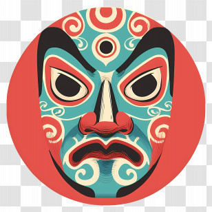 Face Mask - Traditional Blue Face Mask Transparent PNG