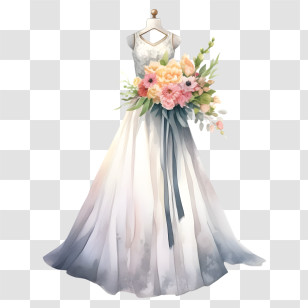 Wedding Dress - Bridal Wedding Dress Transparent PNG