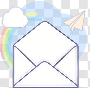 Envelope - Envelope With Cloud And Rainbow Transparent PNG