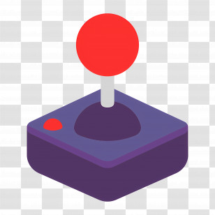 Joystick Emoji - Retro Gaming Joystick Transparent PNG