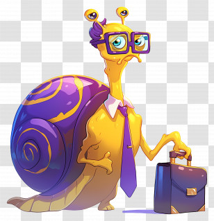 Cartoon Snail - Business Snail Cartoon Transparent PNG