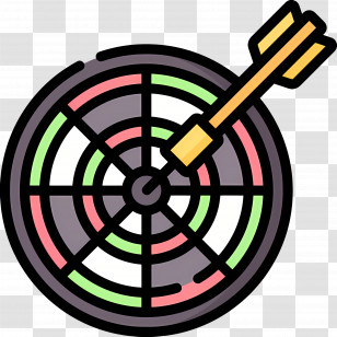 Dart Board - Dartboard With Dart In Bullseye Transparent PNG