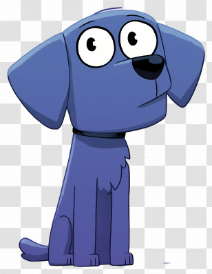Cartoon Dog - Blue Cartoon Dog Illustration Transparent PNG