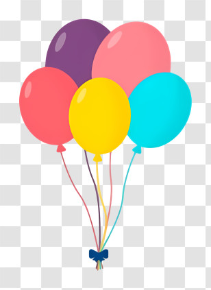 Multicolored Balloons - Bright And Colorful Balloons Transparent PNG