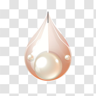 Wear Your Pearls Day - Pearl Inside A Shimmering Droplet Design Transparent PNG