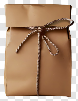 Packaging Design - Brown Paper Bag With Twine Transparent PNG
