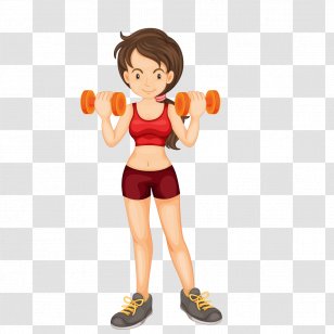 Bodybuilding Cartoon Dumbbell - Frame - Fitness Vector Material Transparent PNG