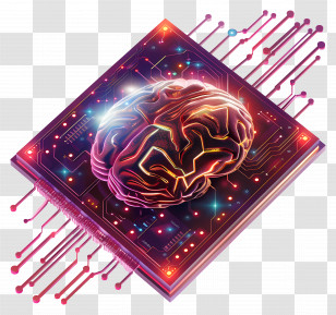 Artificial Intelligence - Artificial Brain And Technological Circuits Design Transparent PNG