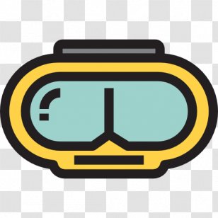 Underwater Diving & Snorkeling Masks Scuba Equipment - Yellow - GOGGLES Transparent PNG