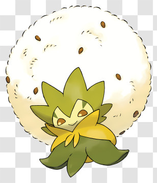 Eldegoss - Fluffy Cotton Plant With Seeds Transparent PNG