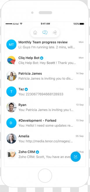 Computer Software Communication Productivity Instant Messaging - Blue - Oho Transparent PNG