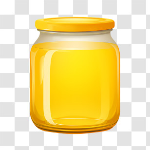 National Mason Jar Day - Empty Yellow-Lid Glass Jar Transparent PNG