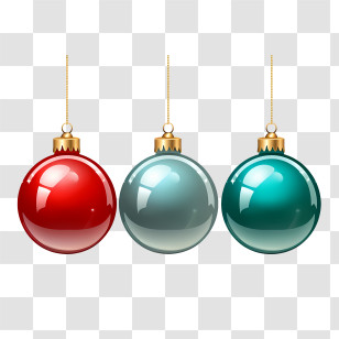 Christmas Ball - Colorful Christmas Tree Ornaments Transparent PNG