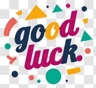 Good Luck - Colorful 'Good Luck' Lettering Transparent PNG