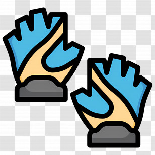 Gloves - Blue And Yellow Sports Gloves Transparent PNG