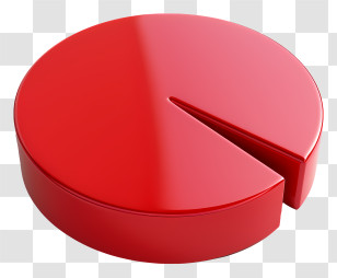 Pie Chart - Red Pie Chart With Slice Transparent PNG