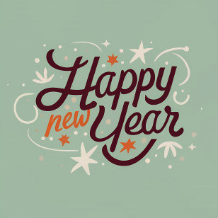 Happy New Year - Festive Happy New Year Greeting Illustration Transparent PNG