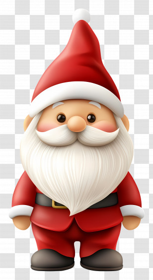 Christmas Gnome - Cute Santa Claus Illustration Transparent PNG