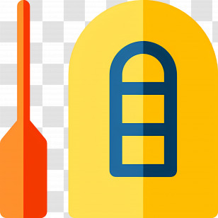 Rafting - Paddle And Boat Icon In Flat Style Transparent PNG