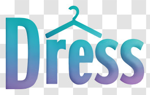 Dress Logo - Dress Wordmark With Hanger Transparent PNG