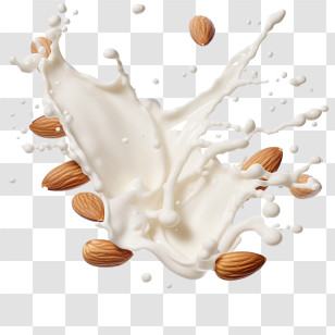 World Plant Milk Day - Almond Milk Splash Transparent PNG