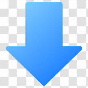 Arrow Down - Blue Downward Arrow Icon Transparent PNG