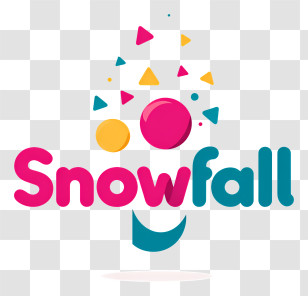 Snowfall - Colorful Snowfall Confetti Logo Transparent PNG