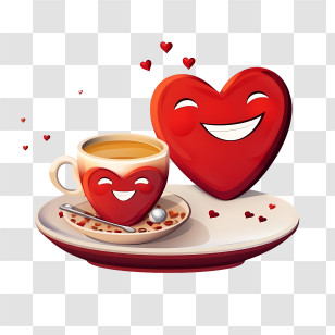 Sweetest Day
 - Heart And Cup With Love Design Illustration Transparent PNG