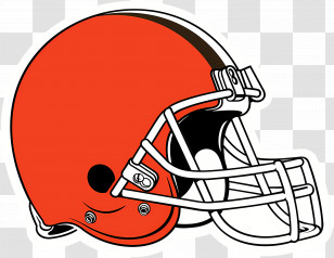 Cleveland Browns Logo - Red Football Helmet For Sports Enthusiasts Transparent PNG