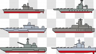Aircraft Carrier United States Navy Heavy Cruiser - Boat - Vector Ship Transparent PNG