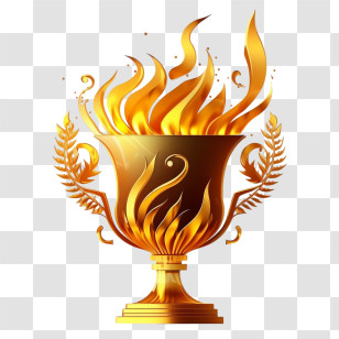Golden Trophy Cup
 - Golden Trophy With Flames Transparent PNG