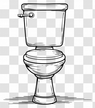 Toilet - Simple Toilet Illustration Transparent PNG