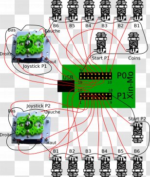 Joystick Arcade Game Wiring Diagram Video Push-button Transparent PNG