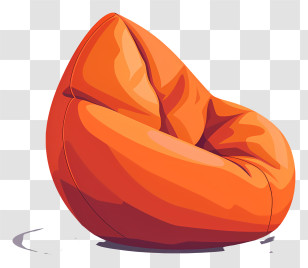Oversized Bag Chair - Orange Bean Bag Chair Transparent PNG