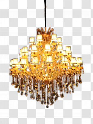 Light Chandelier Lamp - Crystal - Luxury Lighting Decoration Transparent PNG