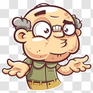 Telegram Sticker Messaging Apps Grandfather Clip Art - Vk - Cartoon Transparent PNG