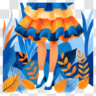 Skirt - Colorful Skirt In Nature Transparent PNG