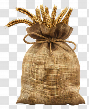 Wheat Sack - Wheat In Burlap Sack Illustration Transparent PNG