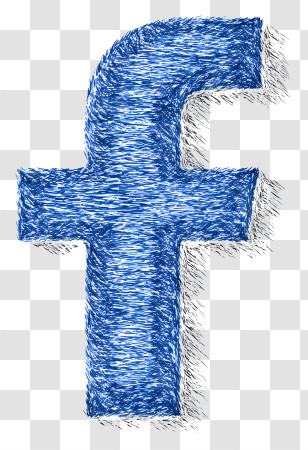 Facebook Logo - Blue Scribble Letter F Design Transparent PNG